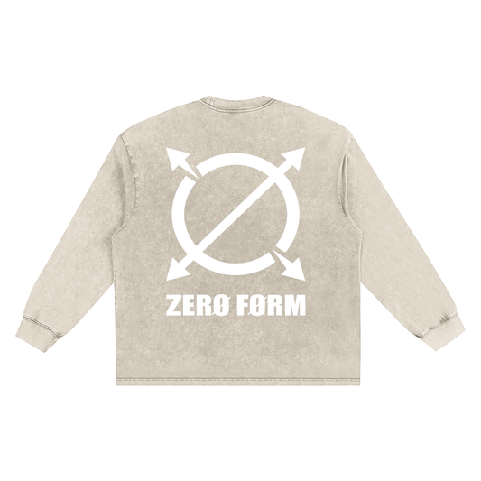 Zero Form Written Logo Long Sleeve Shirt