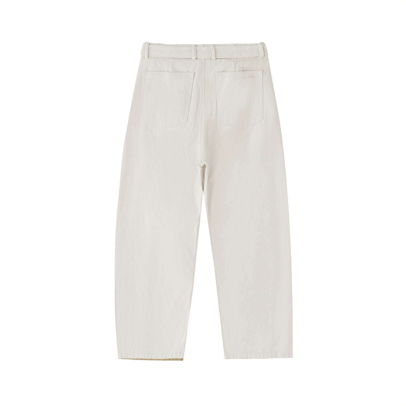 Zero Form Belted Barrel-leg Chino Pants