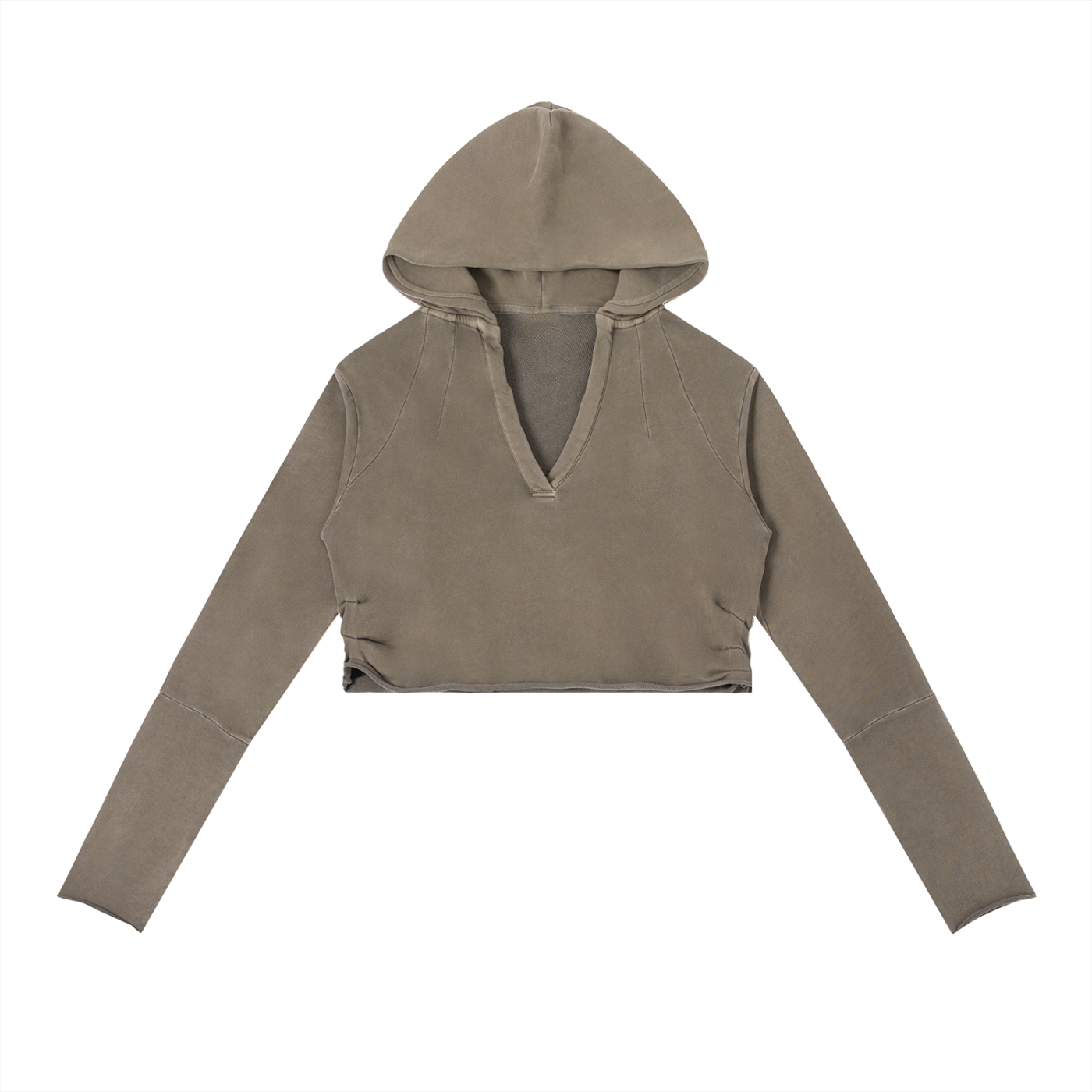 Zero Form Vintage Washed Raw Edge Hoodie