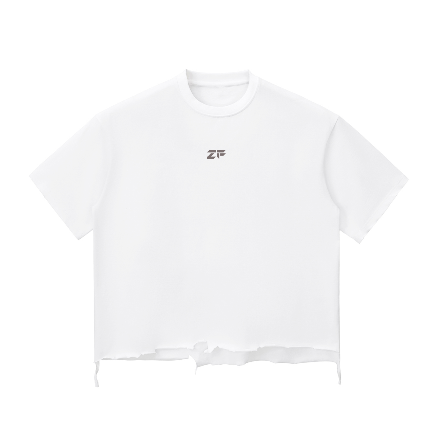 Zero Form Snow Wash Raw-Hem Boxy T-shirt