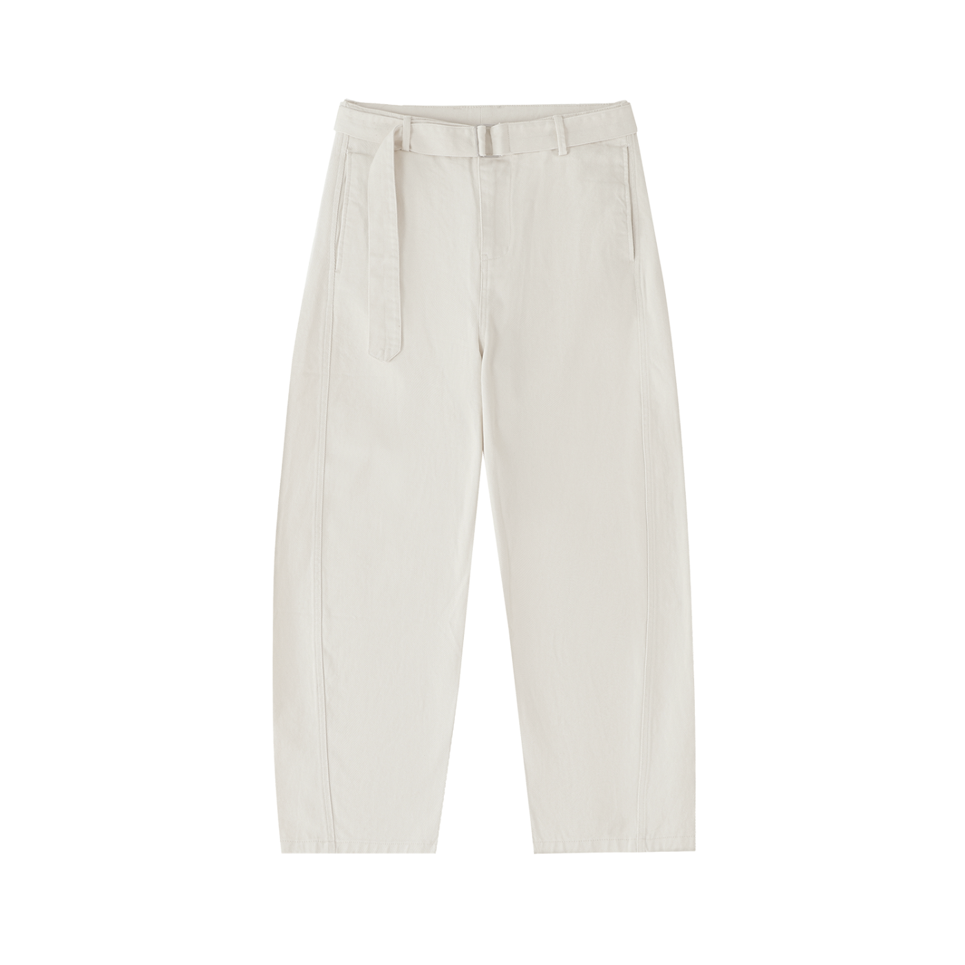 Zero Form Belted Barrel-leg Chino Pants