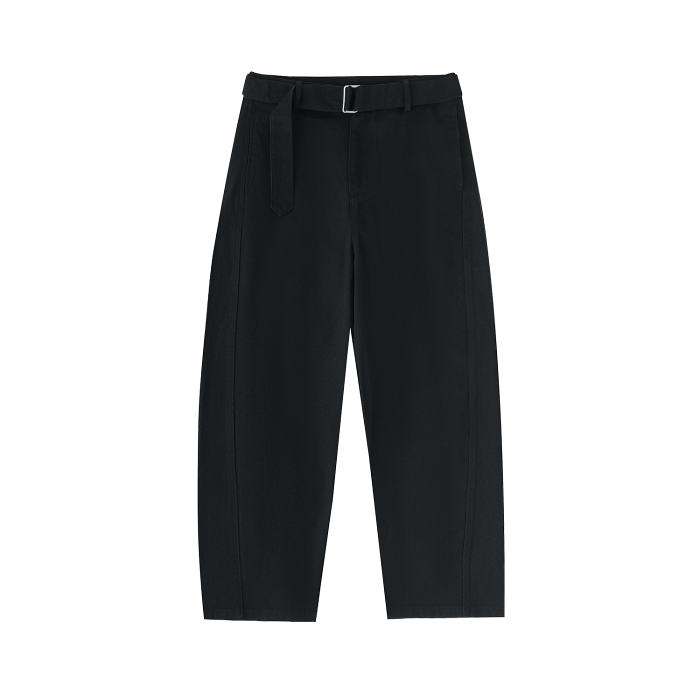 Zero Form Belted Barrel-leg Chino Pants