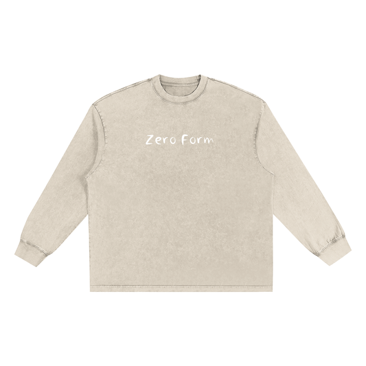 Zero Form Written Logo Long Sleeve Shirt
