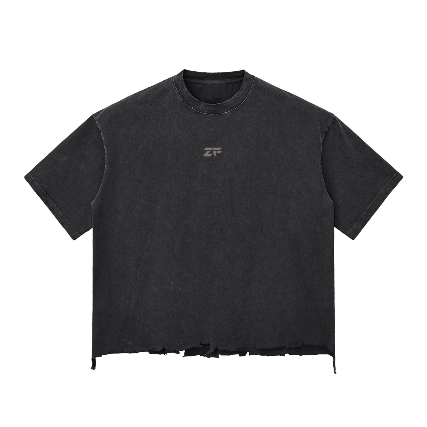Zero Form Snow Wash Raw-Hem Boxy T-shirt