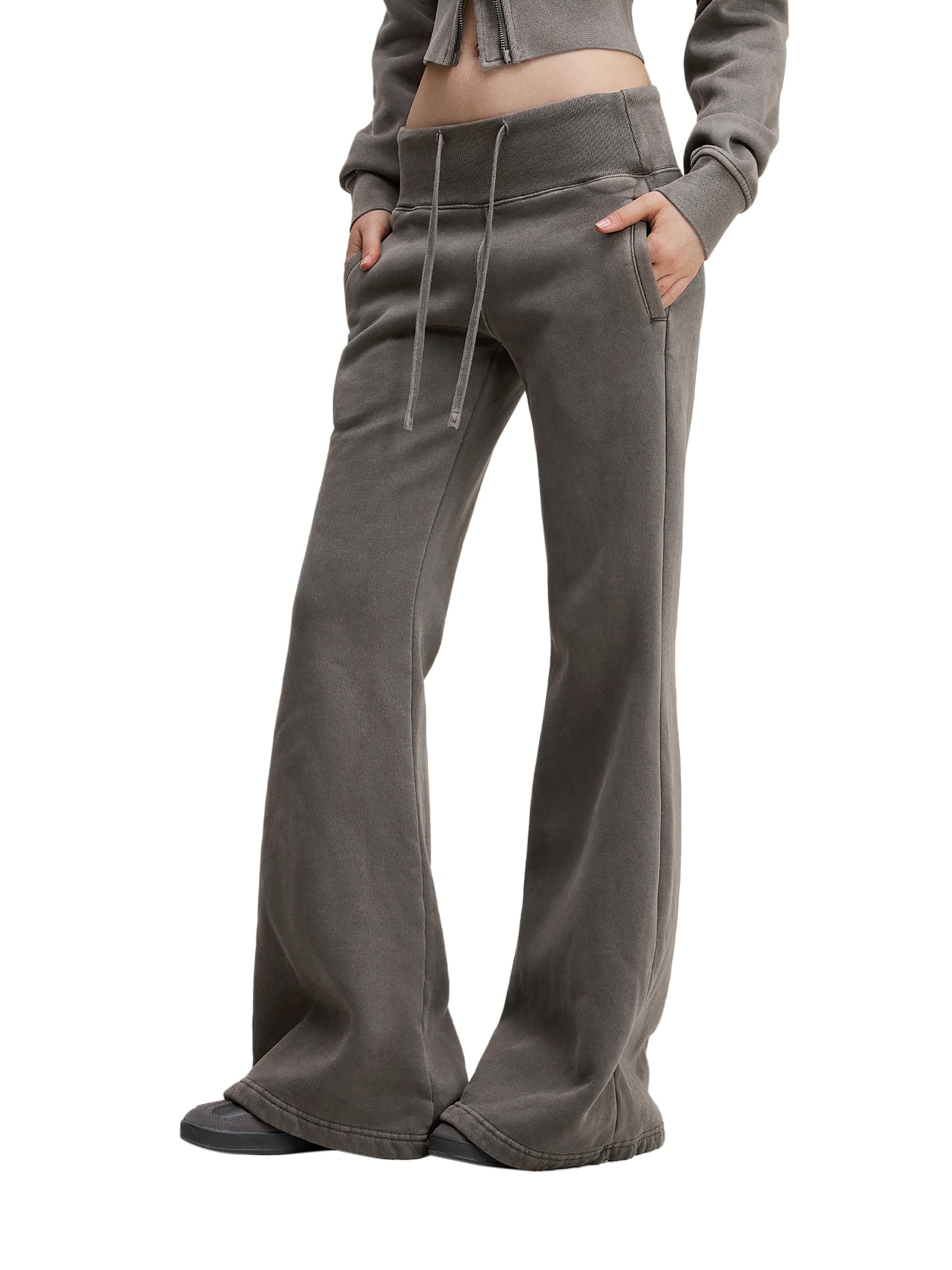 Zero Form Vintage Washed Flared Fleece Pants